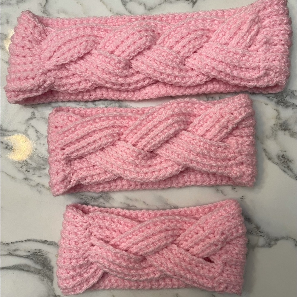 Matching mom and daughters ear warmers.